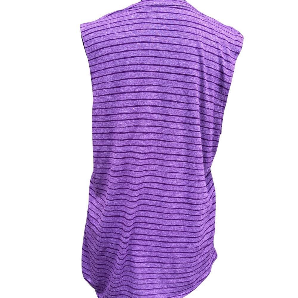 Nike DRI-FIT, Loose Fit Lavender Stripe Sleeveless Tank Top, Women's size S-M - Picture 4 of 5